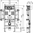 TECE montážní prvek pro WC Geronto s nádržkou Uni pro tělesně postižené | stavební výška 1120 | norma DIN 18040-1