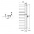 Radiátor Theia | 500x1540 mm | Levé | stříbrná strukturální mat
