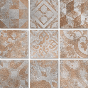 Dlažba Toscana Terracotta/Grigio T | 200x200 | Decor R11