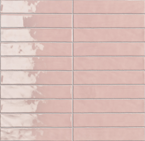 Obklad Vernici Baby Pink | růžová | 50x250 mm | lesk