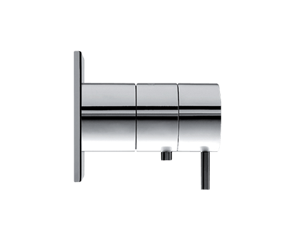 Podomítkový modul Flow | kruhová destička | termostatický jednocestný