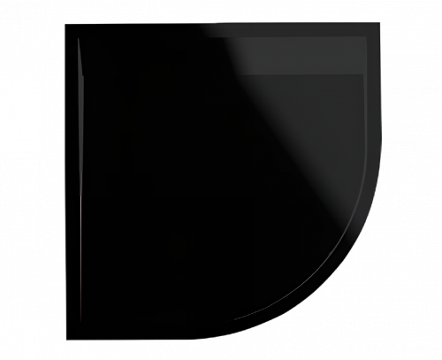ILA - WIR čtvrtkruhová vanička černá 1000x1000