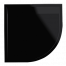 ILA - WIR čtvrtkruhová vanička černá 800x800