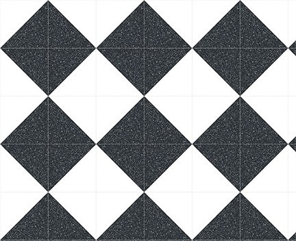 Dlažba Retro Triangles | 205x205 | dekor