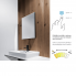 Koupelnové podsvícené LED zrcadlo ZPC | 800 x 700 mm | senzor | černá