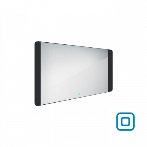 Koupelnové podsvícené LED zrcadlo ZPC | 1000 x 600 | senzor | černá